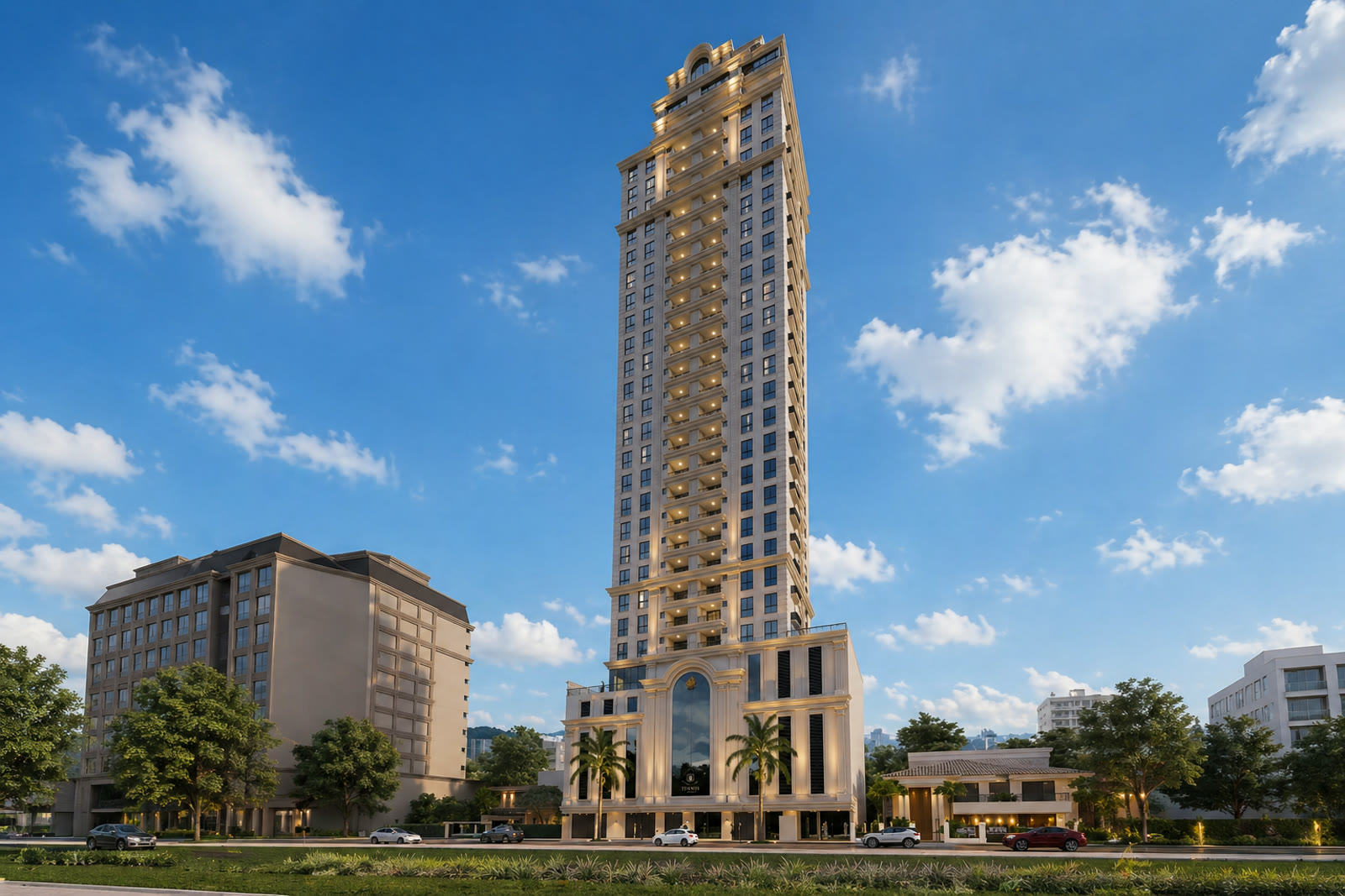 Ethan Tower — fachada oficial do empreendimento em Porto Belo, Asael Empreendimentos